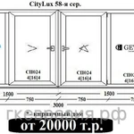 фото Оконные системы CityLux 58мм с Турецкой фурнитурой GEVISS