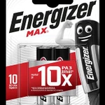 фото Элемент питания алкалиновый MAX LR6/316 BL2 (2/24/9360) (блист.2шт) Energizer E301532801