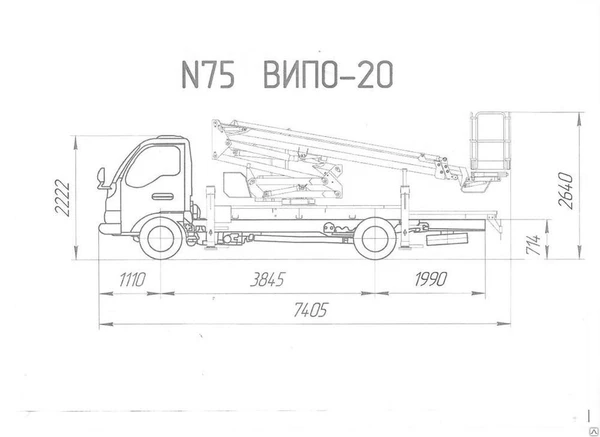 Фото Автогидроподъемник ВИПО-20 на шасси JAC N75