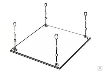 Фото Комплект подвесов LP-КПП-К потолочный КОРОТКИЙ для панели светодиодной