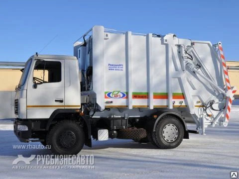 Фото МК-3448-01 NEW на шасси МАЗ-5550В2-480-041 Мусоровоз (с порталом) Евро-4