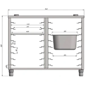 Фото Подставка под пароконвектомат ПКГ6/Г Grill Master Подставка под пароконвектомат ПКГ6/Г