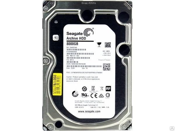 Фото Жесткий диск 3.5" 8Tb Seagate Archive HDD v2 ST8000AS0002, 5900rpm, 
128Mb,