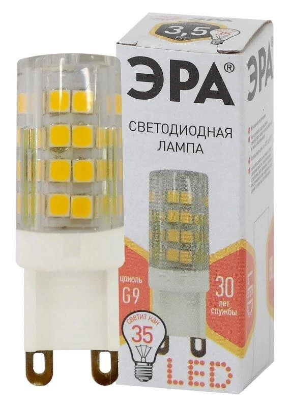 Фото Лампа светодиодная JCD-3.5w-220V-corn ceramics-827-G9 280лм ЭРА Б0027861