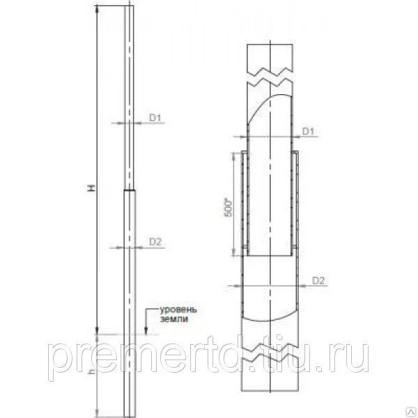 Фото Опоры освещения ОС-0,4-8,0