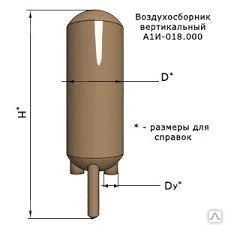 Фото Воздухосборник вертикальный А1И 011.000-00 Серия 5.903-21