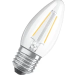 фото Лампа светодиодная филаментная LED STAR CLASSIC B 60 5W/827 5Вт свеча 2700К тепл. бел. E27 600лм 220-240В прозр. стекл. OSRAM 4058075212398