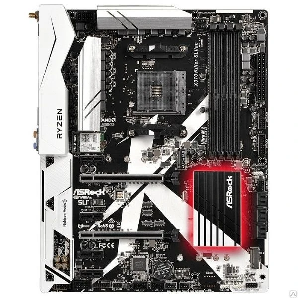 Фото Материнская плата Socket-AM4 ASRock X370 Killer SLI, AMD 
X370 (4xDDR4, 2xP