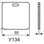 фото Бирка кабельная У-134 (50х50мм)