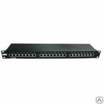 фото Патч-панель 19", 1U, 24 порта RJ-45 FTP экранированная, кат.5e, SilverLine