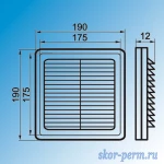Фото №2 Решетка вентиляционная 175х175 разъемная, с москитной сеткой