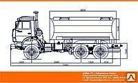 Фото Автоцистерна модели 577301 на шасси КАМАЗ-43255