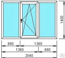 Фото Трёхстворчатое окно