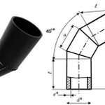 фото Отвод 90° сварной ПЭ100 SDR26 Ду355 (3-х секц.)