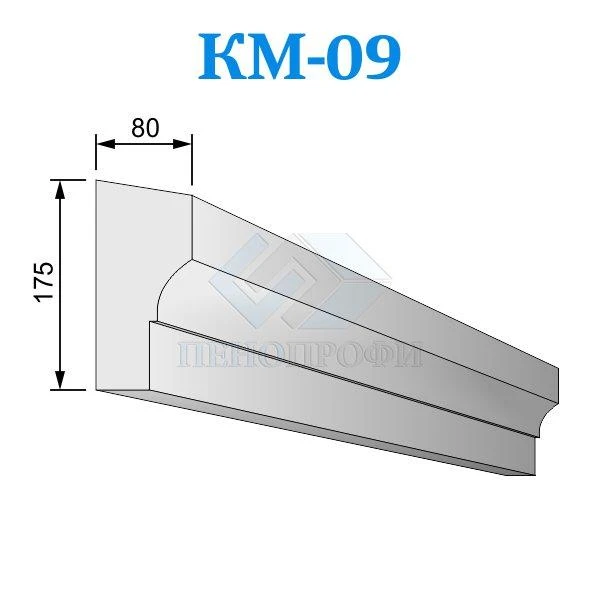 Фото Фасадные межэтажные карнизы из пенопласта (пенополистирола) КМ-09 ПСБ-С-25Ф
