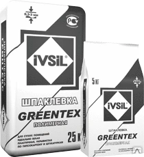 Фото Полимерная шпаклевка белая IVSIL GREENTEX / ИВСИЛ ГРИНТЕКС