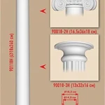фото Полуколонна гладкая Decomaster 90118Н (размер d 180х2400, вн.d 152).