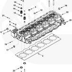фото Прокладка ГБЦ на двигатель Cummins 6ISBe 2830704 4898413 4898850 4894724