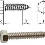 фото Шуруп 4,8х32 острый, шестигр. голова, нерж. сталь А2 DIN7976