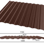фото Профнастил с покрытием полиэстер С-8 х 1150мм (ПЭ. 0,4мм)