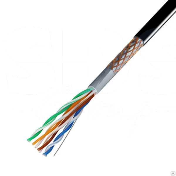 Фото Кабель комп. SFTP (экран) 4PR 24AWG CAT 5e