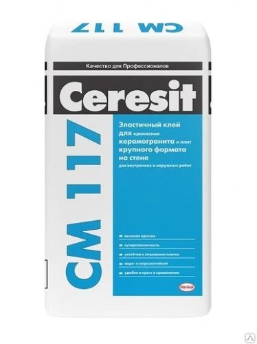 Фото Клей для любых видов плитки эластичный 
Ceresit CM 117 Ceresit