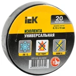 фото Изолента ПВХ 0.13х15мм (рул.20м) черн. ИЭК UIZ-13-10-K02