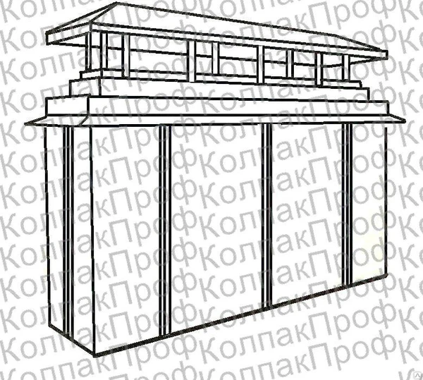 Фото Металлический кожух (короб защитный) на печную, вентиляционную трубу