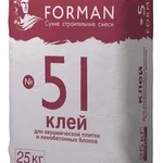 фото Клей для плитки полимерный Forman 51 25 кг.