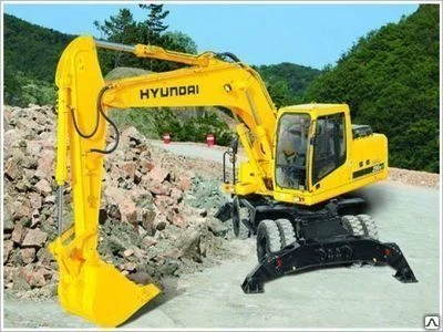 Фото Колесный экскаватор Hyundai R210W-9