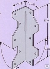 Фото Универсальный углок МС-2 45х45х135мм для крепления стропил
