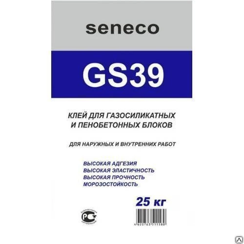 Фото Клей для газосиликатных блоков SENECO GS39 (25кг)