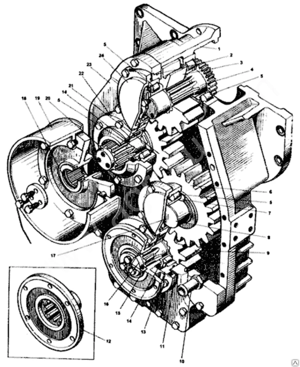 Фото Ремонт раздаточного редуктора ДЗ-98.10.05.000-02 для автогрейдера ДЗ-98
в