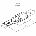 Фото №4 Клемма плоская изол. (штекер) (VM 2-250) REXANT 08-0333