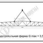 фото Схема «Подстропильная ферма G max = 3,5 т» (300х400 мм)