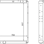 фото Радиатор водяной 6520-1301010-01 КАМАЗ-6520 трубчато-ленточный 3-х ряд