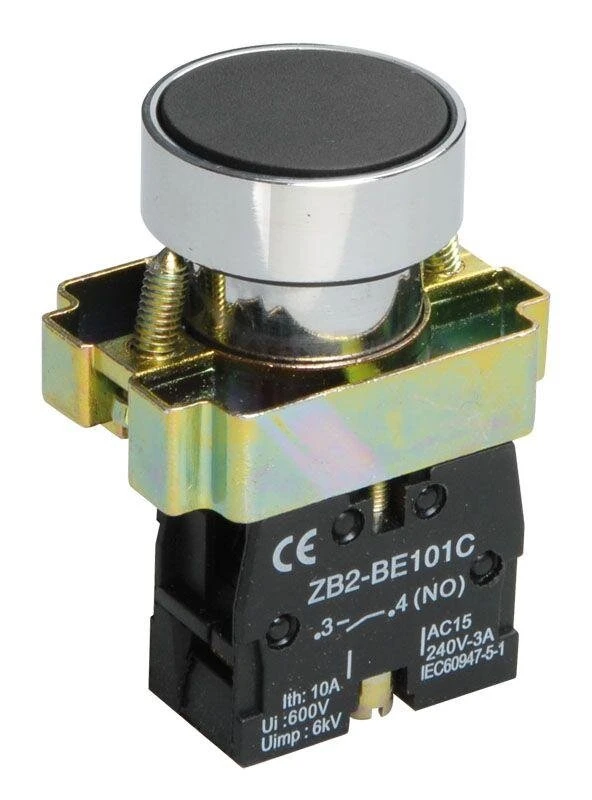 Фото Кнопка LAY5-BA21 без подсветки черн. 1з ИЭК BBT60-BA-K02