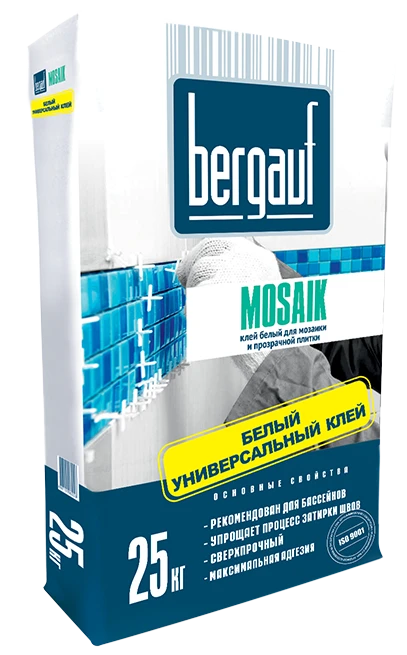 Фото Клей белый для мозаики Bergauf Mosaik 25 кг