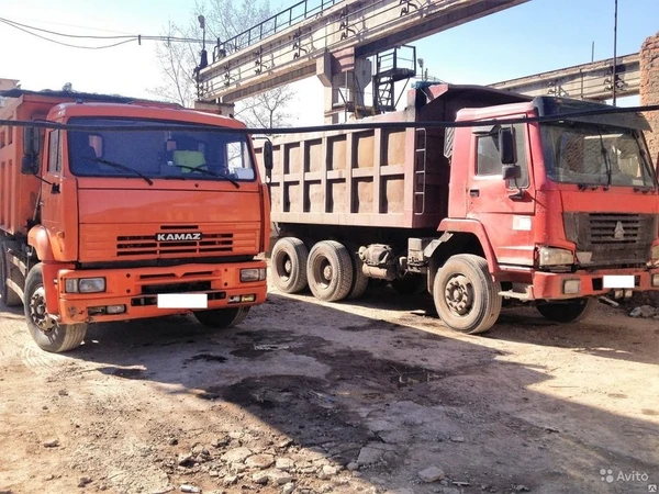 Фото Аренда услуги самосвалов, камаза борт и крана манипулятора