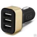 фото USB адаптер в прикуриватель 3 порта NOKOKO KO-14 3USB B/G