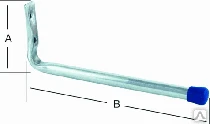 Фото Крюк 350х165мм настенный L-образный, цинк Vormann