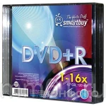 фото Диск Smart Buy  DVD+R 4.7 Gb 16х Slim /200/