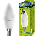 фото Лампа светодиодная LED-C35-11W-E14-4K Свеча 11Вт E14 4500К 172-265В Ergolux 13619