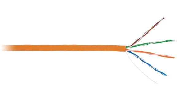 Фото Кабель U/UTP 4 пары кат.5e класс D 100МГц ож BC чистая медь внутр. LSZH нг(B)-HF оранж. (уп.305м) NETLAN EC-UU004-5E-LSZH-OR
