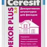 фото Штукатурка Dekor Plus ЦЕРЕЗИТ для фасадов. 25кг