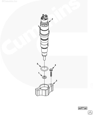 Фото Форсунка двигателя Cummins QSL 8,9 3965721 3973060 4939061 5263308