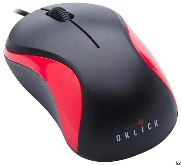 Фото Компьютерная мышь Oklick 115S for Notebooks Black/Red Optical 1000DPI USB