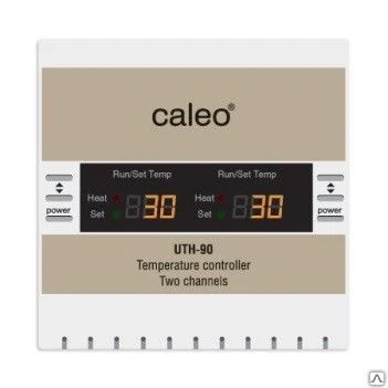 Фото Терморегулятор CALEO UTH-90 (накладной) 2х канальный, 3.2 кВт х 2