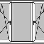 фото Окно ПВХ     GoodWin с трехстворчатое фурнитура     ROTEX