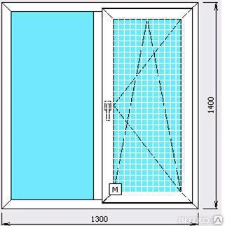 Фото Окно пластиковое двухстворчатое- изготовление и монтаж